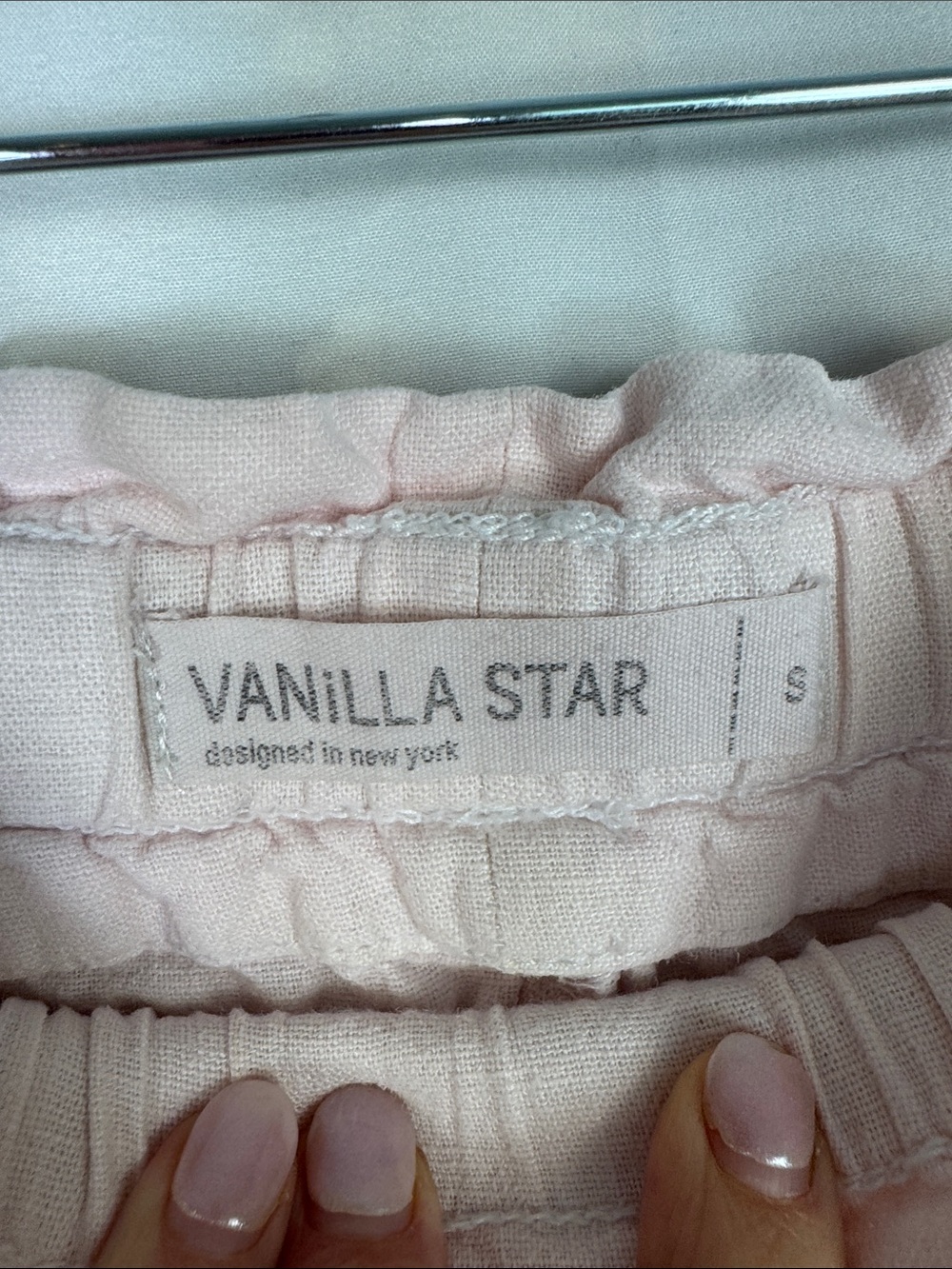 Vanilla Star Pale Pink Linen Drawstring Waist Pants - Picture 2 of 5